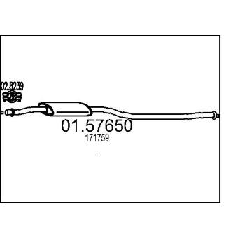 Střední tlumič výfuku MTS 01.57650