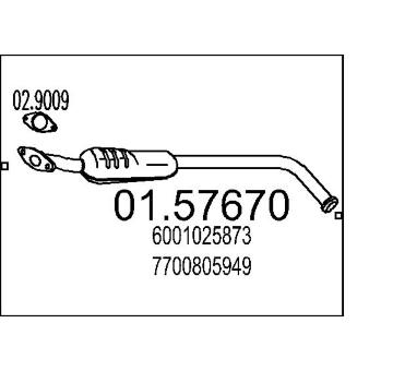 Stredni tlumic vyfuku MTS 01.57670