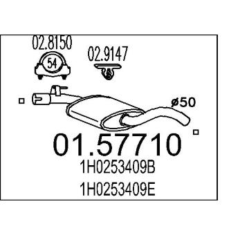 Střední tlumič výfuku MTS 01.57710