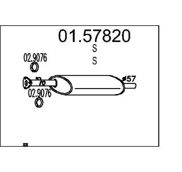 Střední tlumič výfuku MTS 01.57820