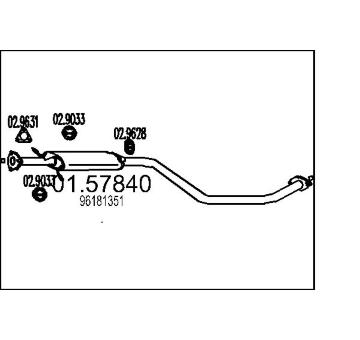 Střední tlumič výfuku MTS 01.57840