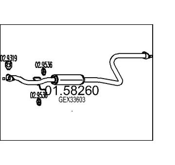 Střední tlumič výfuku MTS 01.58260