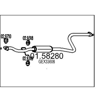 Střední tlumič výfuku MTS 01.58280