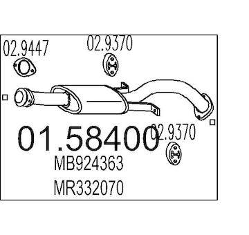 Střední tlumič výfuku MTS 01.58400