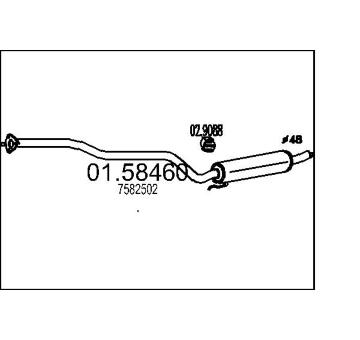 Střední tlumič výfuku MTS 01.58460