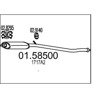 Střední tlumič výfuku MTS 01.58500