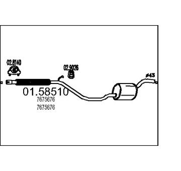 Střední tlumič výfuku MTS 01.58510