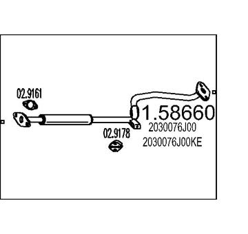 Stredni tlumic vyfuku MTS 01.58660