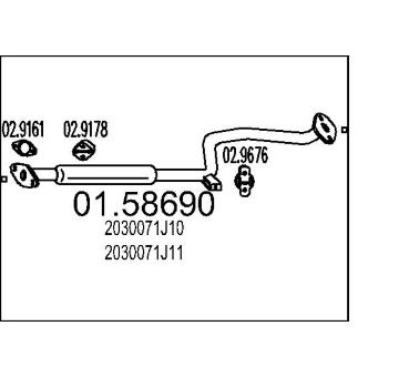 Stredni tlumic vyfuku MTS 01.58690