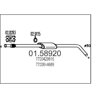 Stredni tlumic vyfuku MTS 01.58920