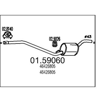 Střední tlumič výfuku MTS 01.59060