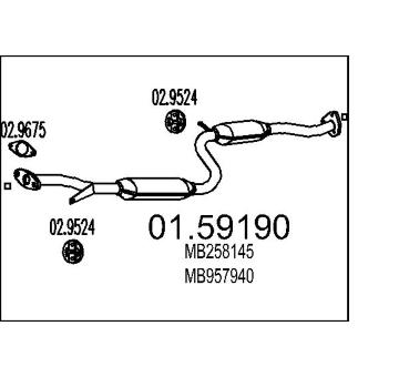 Střední tlumič výfuku MTS 01.59190