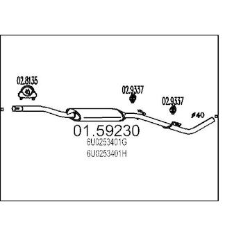 Střední tlumič výfuku MTS 01.59230