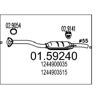 Střední tlumič výfuku MTS 01.59240