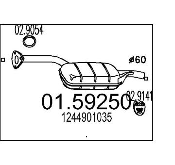 Střední tlumič výfuku MTS 01.59250