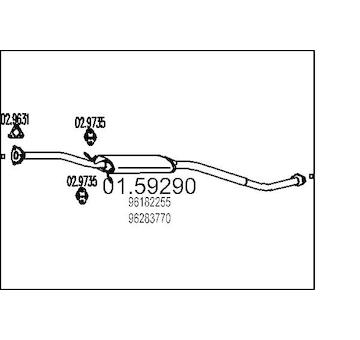 Střední tlumič výfuku MTS 01.59290