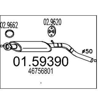 Střední tlumič výfuku MTS 01.59390