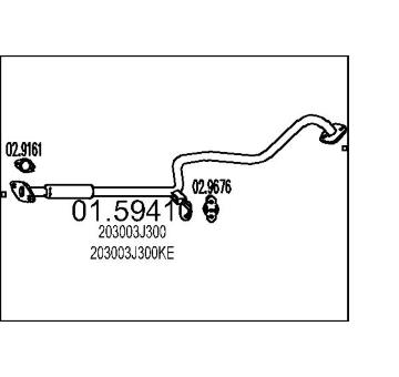 Střední tlumič výfuku MTS 01.59410