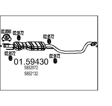 Střední tlumič výfuku MTS 01.59430