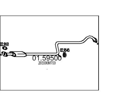 Střední tlumič výfuku MTS 01.59500