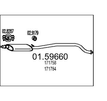 Střední tlumič výfuku MTS 01.59660