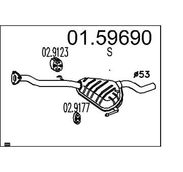 Stredni tlumic vyfuku MTS 01.59690