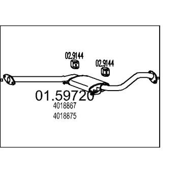 Střední tlumič výfuku MTS 01.59720