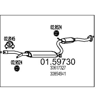 Střední tlumič výfuku MTS 01.59730