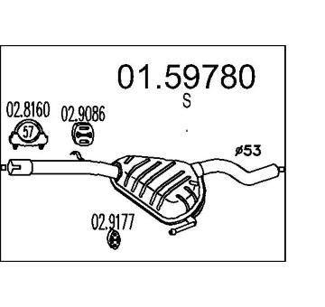 Střední tlumič výfuku MTS 01.59780