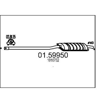 Stredni tlumic vyfuku MTS 01.59950