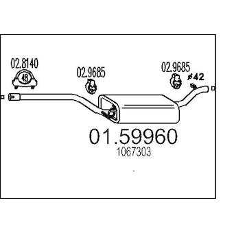 Střední tlumič výfuku MTS 01.59960
