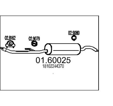 Zadní tlumič výfuku MTS 01.60025