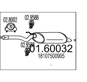 Zadní tlumič výfuku MTS 01.60032
