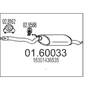 Zadní tlumič výfuku MTS 01.60033