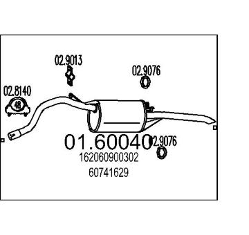 Zadní tlumič výfuku MTS 01.60040