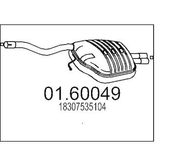 Zadní tlumič výfuku MTS 01.60049