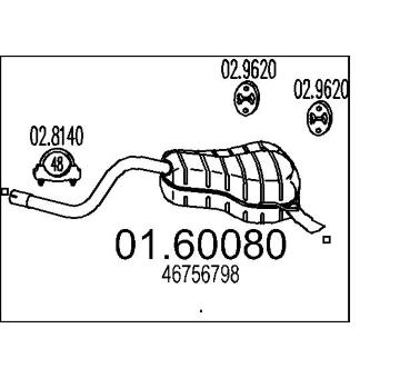 Zadní tlumič výfuku MTS 01.60080