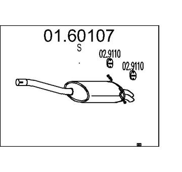 Zadni tlumic vyfuku MTS 01.60107