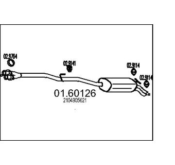 Zadní tlumič výfuku MTS 01.60126