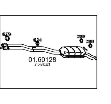 Zadní tlumič výfuku MTS 01.60128