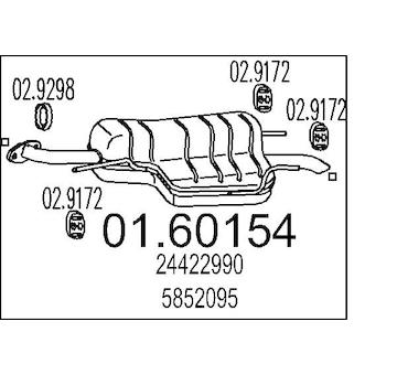 Zadní tlumič výfuku MTS 01.60154