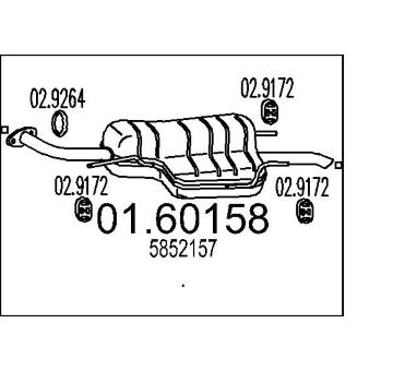 Zadní tlumič výfuku MTS 01.60158