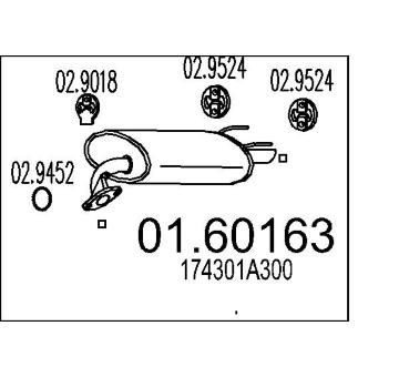 Zadní tlumič výfuku MTS 01.60163