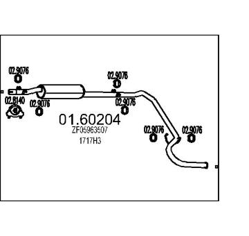 Zadní tlumič výfuku MTS 01.60204