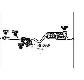 Zadní tlumič výfuku MTS 01.60256