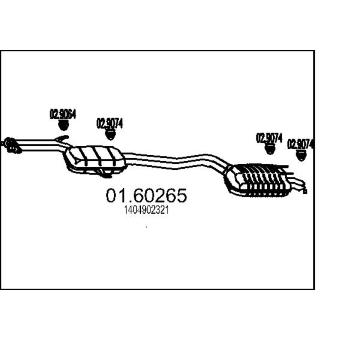 Zadní tlumič výfuku MTS 01.60265