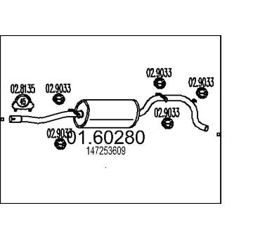 Zadní tlumič výfuku MTS 01.60280