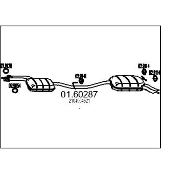 Zadní tlumič výfuku MTS 01.60287