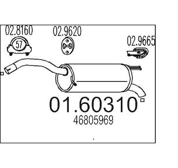 Zadní tlumič výfuku MTS 01.60310