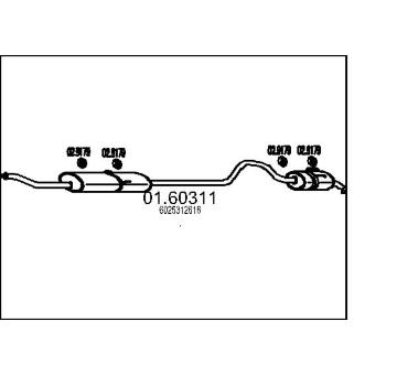 Zadní tlumič výfuku MTS 01.60311